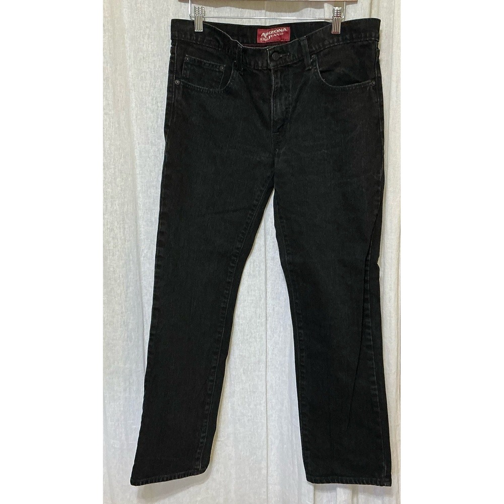 Arizona Skinny Jeans Men 34X 30 Actual Measure (34/29) Black Denim Wash Mid Rise